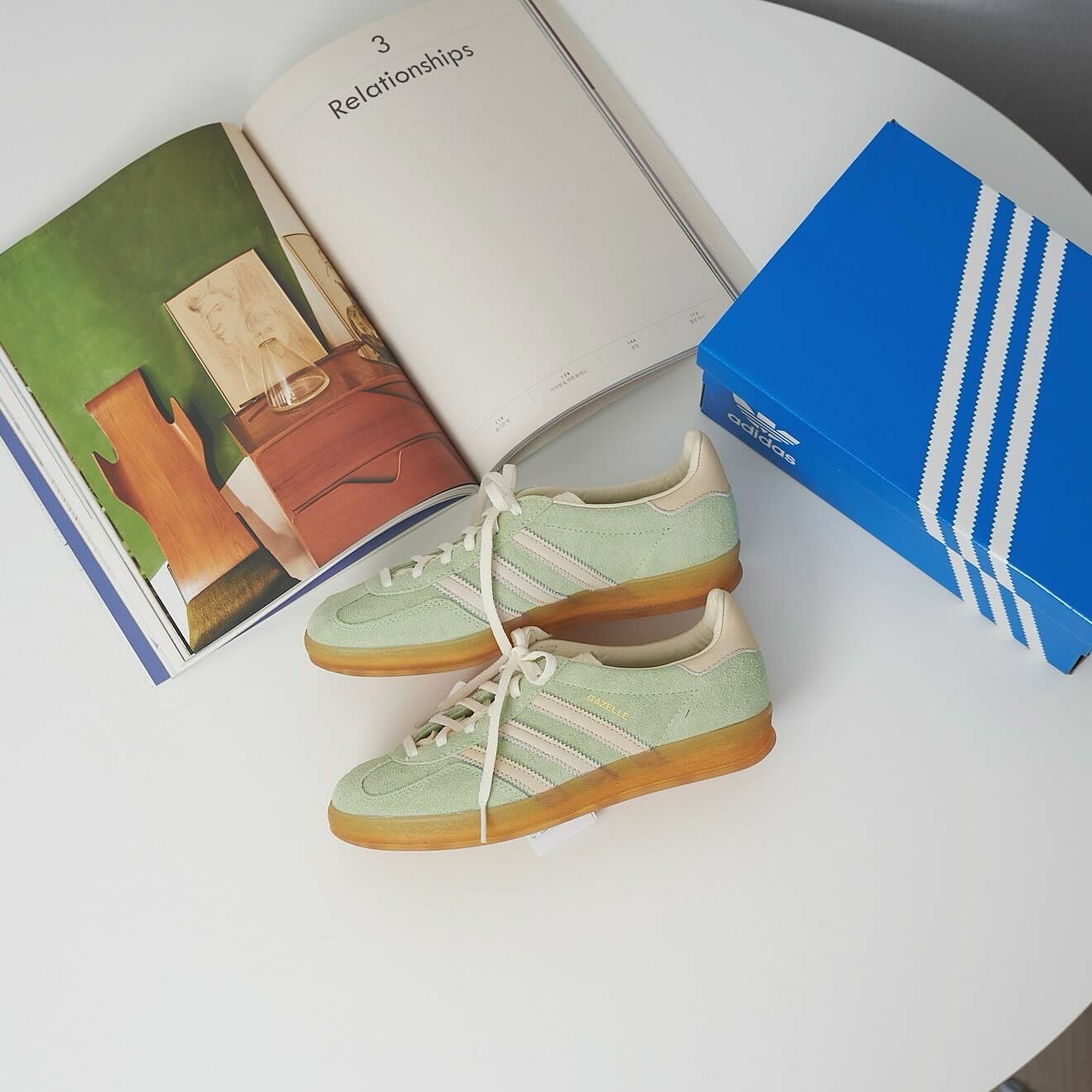 Adidas Originals Gazelle Indoor 檸檬綠 生膠底 復古鞋 IE2948