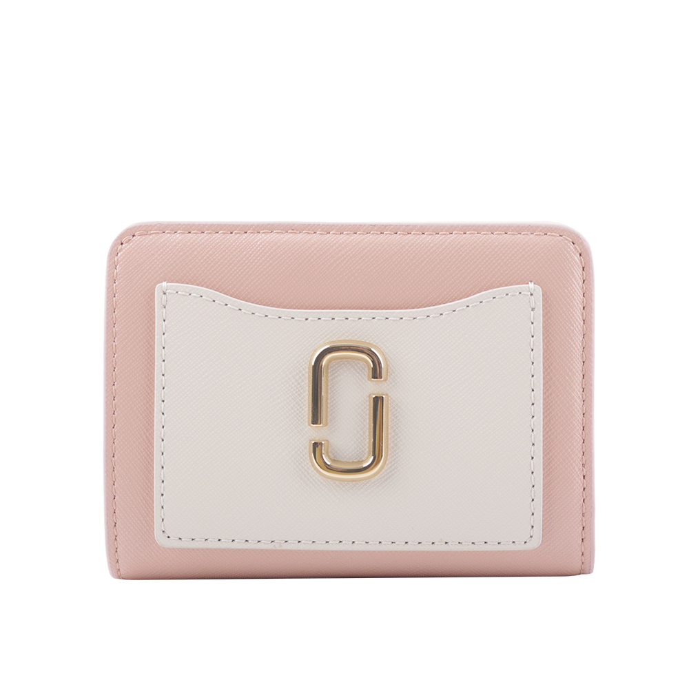 【MARC JACOBS】The Snapshot 防刮皮革暗釦二折撞色短夾