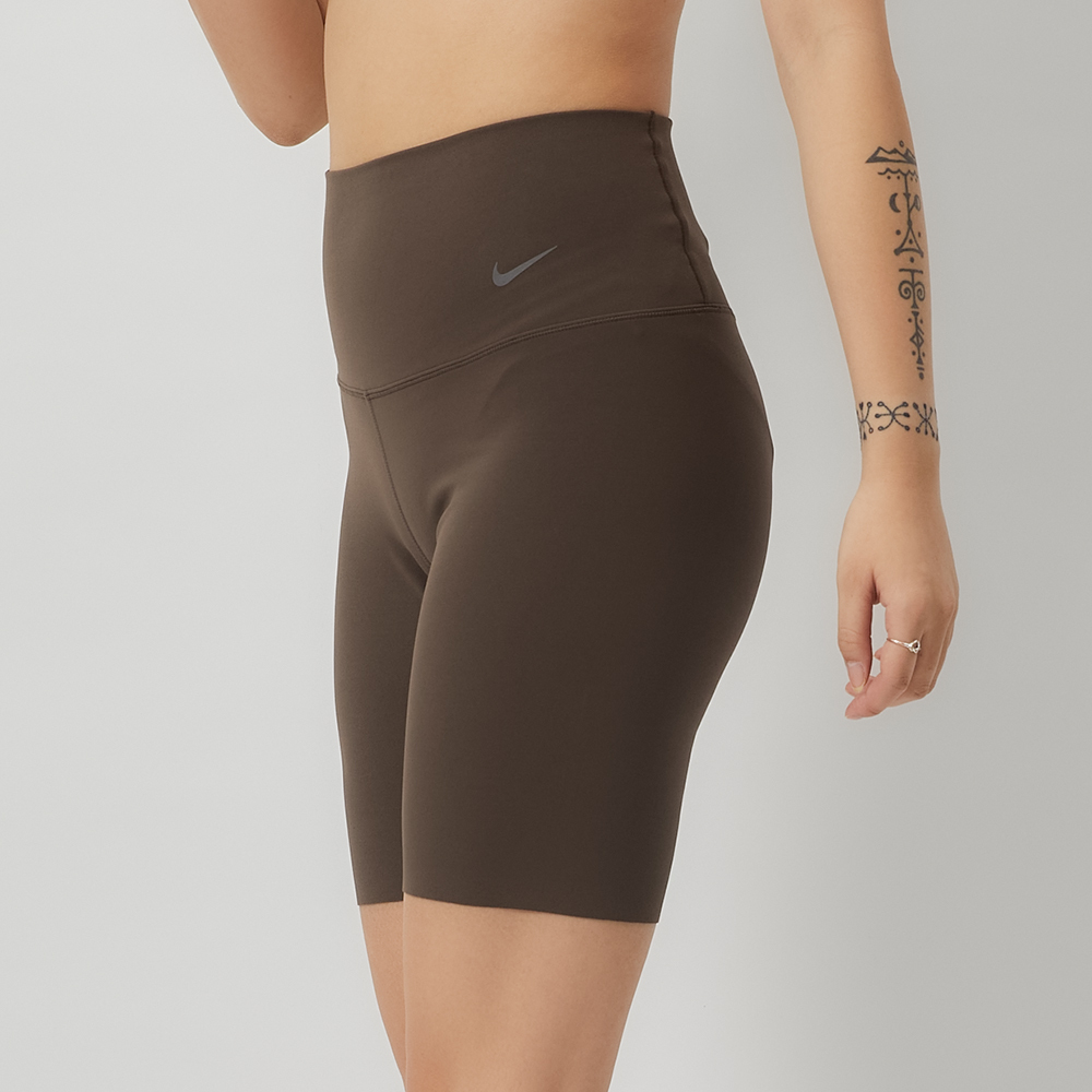 Nike As W Nk Df Zenvy Hr 8in Short 女款 棕色 運動 緊身 短褲 DQ6004-237