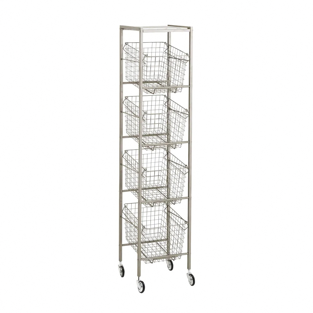 Lueurll系列大理石紋附籃四層置物收納推車