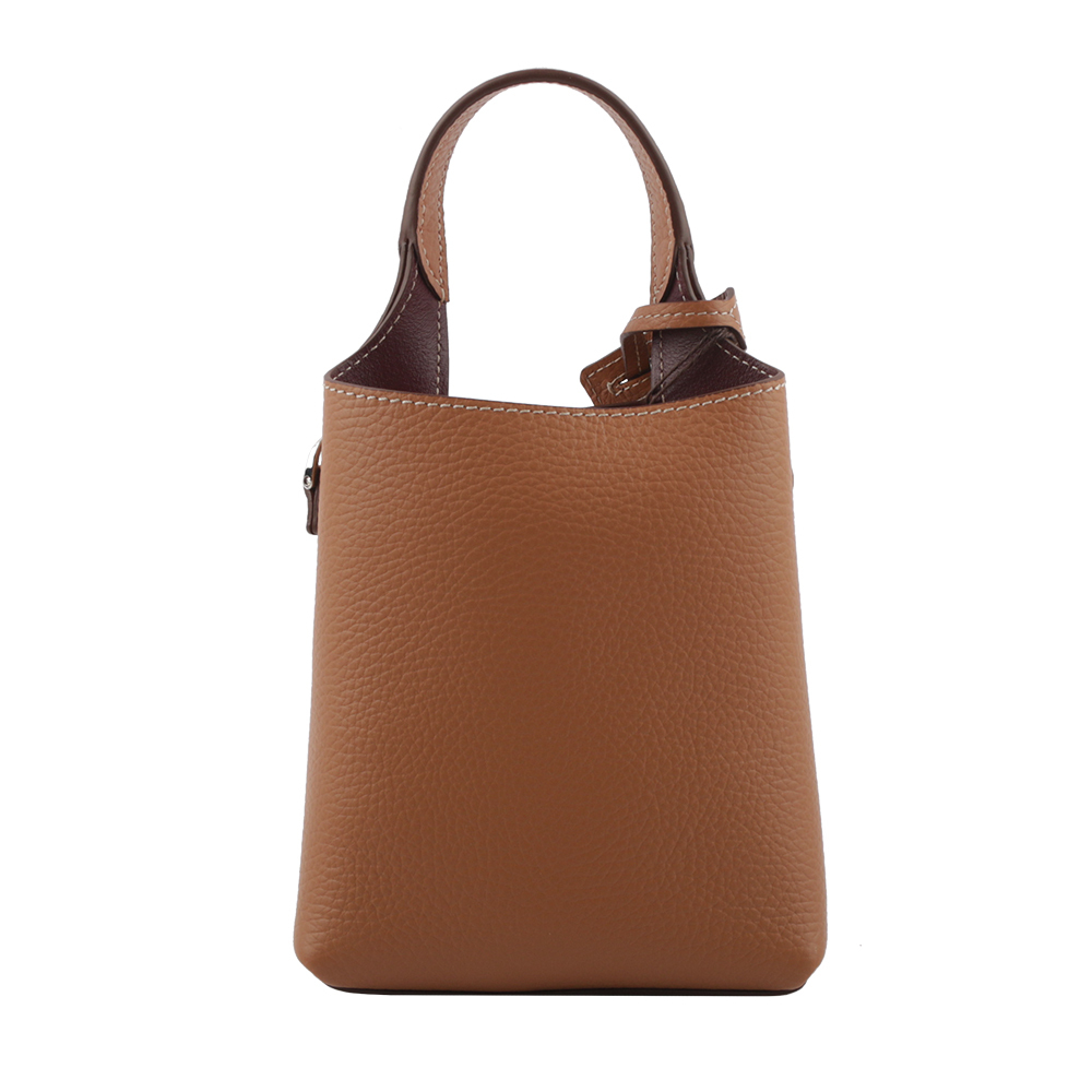 【TOD'S】T Logo 超小號手提/斜背二用皮革手機包(棕色) XBWAPAT9000QRI 9P13