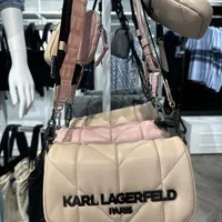[S] KARL LAGERFELD LH3EZ4CC VOYAGE FAUX LEATHER CROSSBODY,SHELL, 196788705853 (SKL970)
