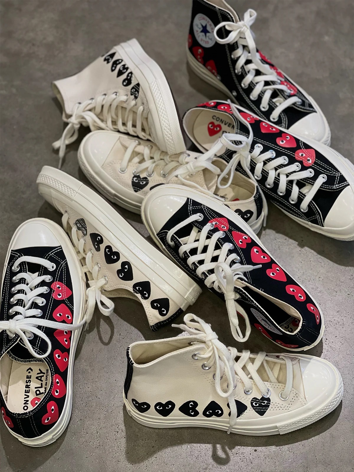 [預訂] CDG Play x Converse  Chuck Taylor Low | White Multi Heart