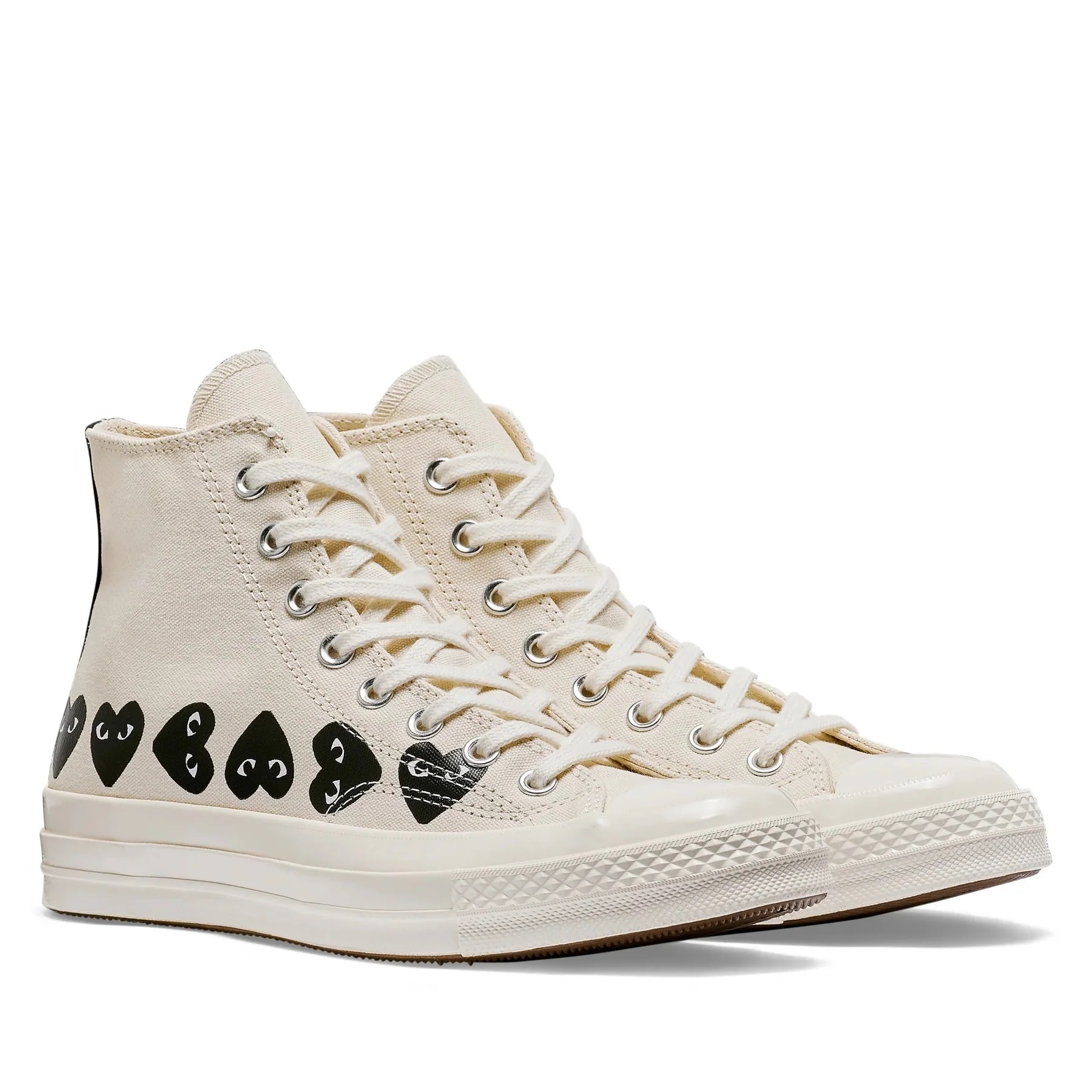 CDG Play x Converse Chuck Taylor HIGH White Multi Hea