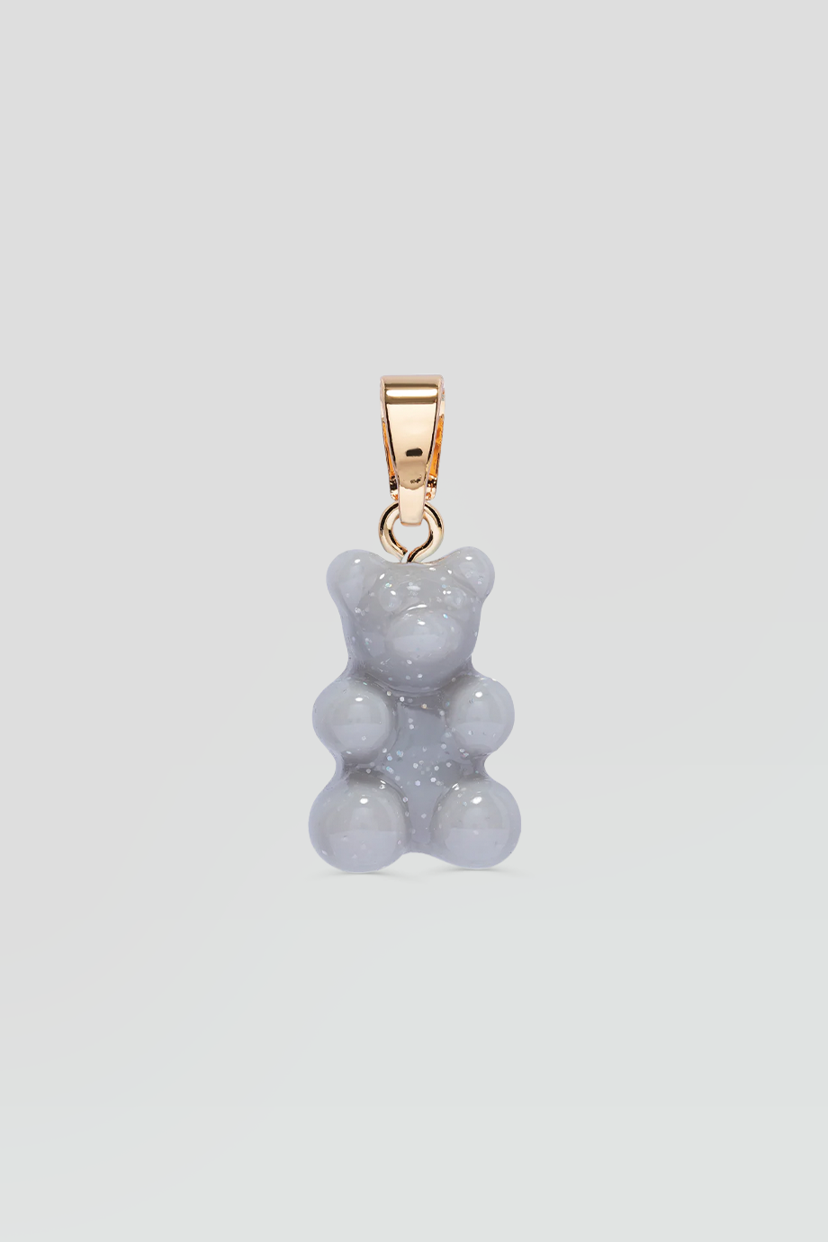 Crystal Haze｜NOSTALGIA BEAR 金色復古灰色小熊墜飾