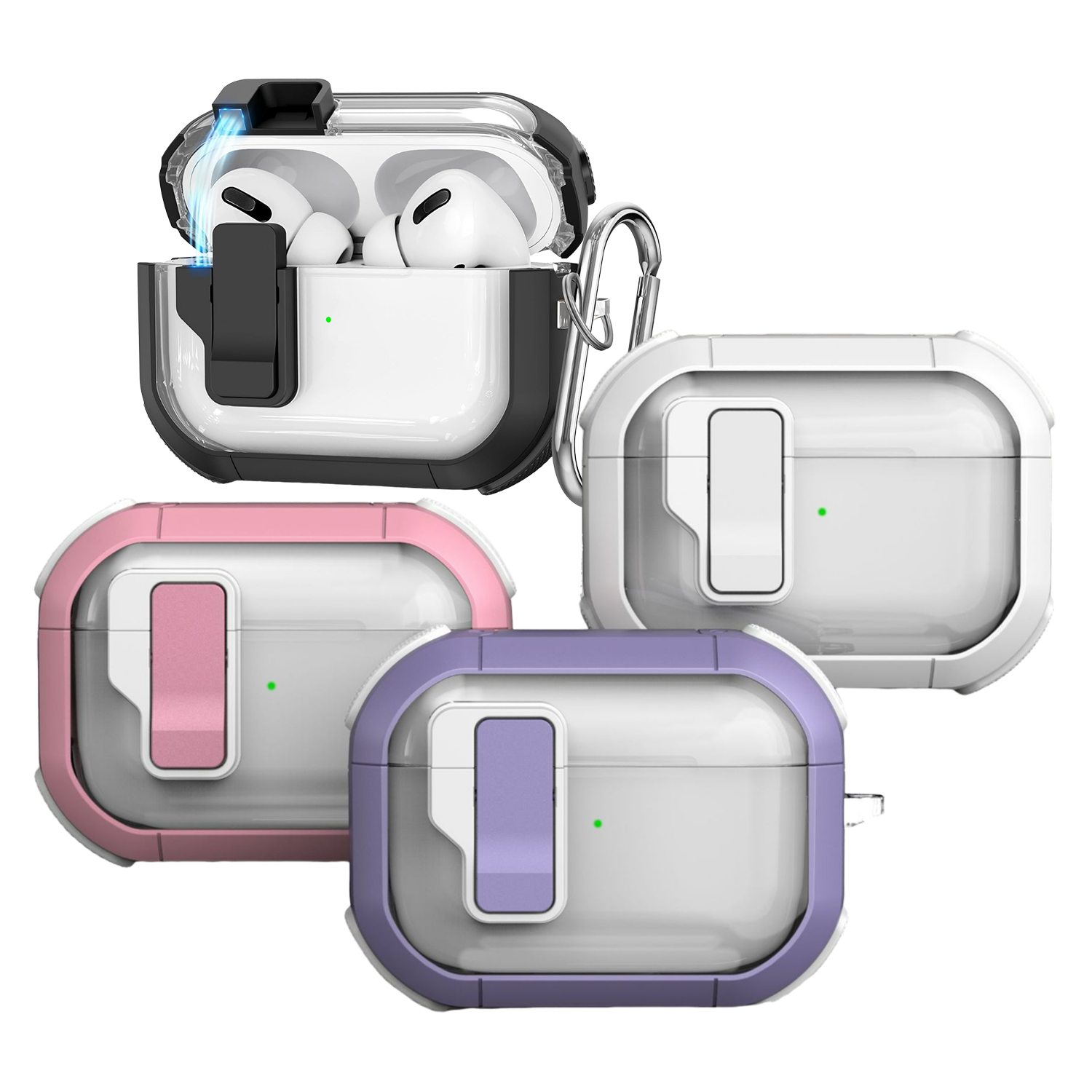 XPRO - Clear Armor Auto Lock - Airpods 4 Pro 2 Case 高度防撞安全鎖透明保護套