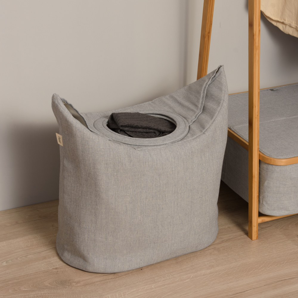 ALFIO 直立式收納籃 - 亞麻藍