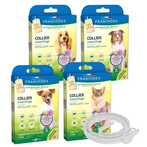 法國Francodex 驅蝨帶-幼犬,小型犬專用 / 中型犬專用 / 大型犬專用 (強化配方)