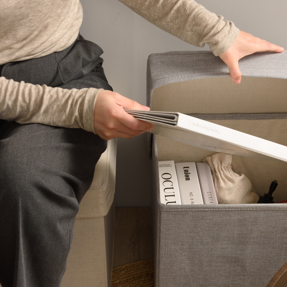 ALFIO 收納椅凳，上蓋掀開即可收納物品