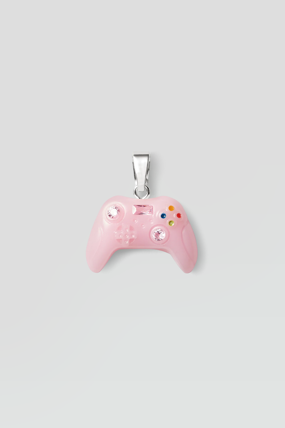 Crystal Haze｜GAMER 銀色粉紅搖桿墜飾