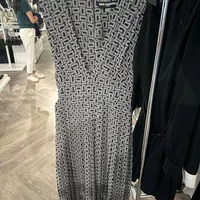 [S] KARL LAGERFELD PARIS PRINTED SQUARE NECK SLEEVELESS TEE,BLK/SFT WHT CMB, LD4AGA77-D5Q [FINAL SALE] (SKL997)