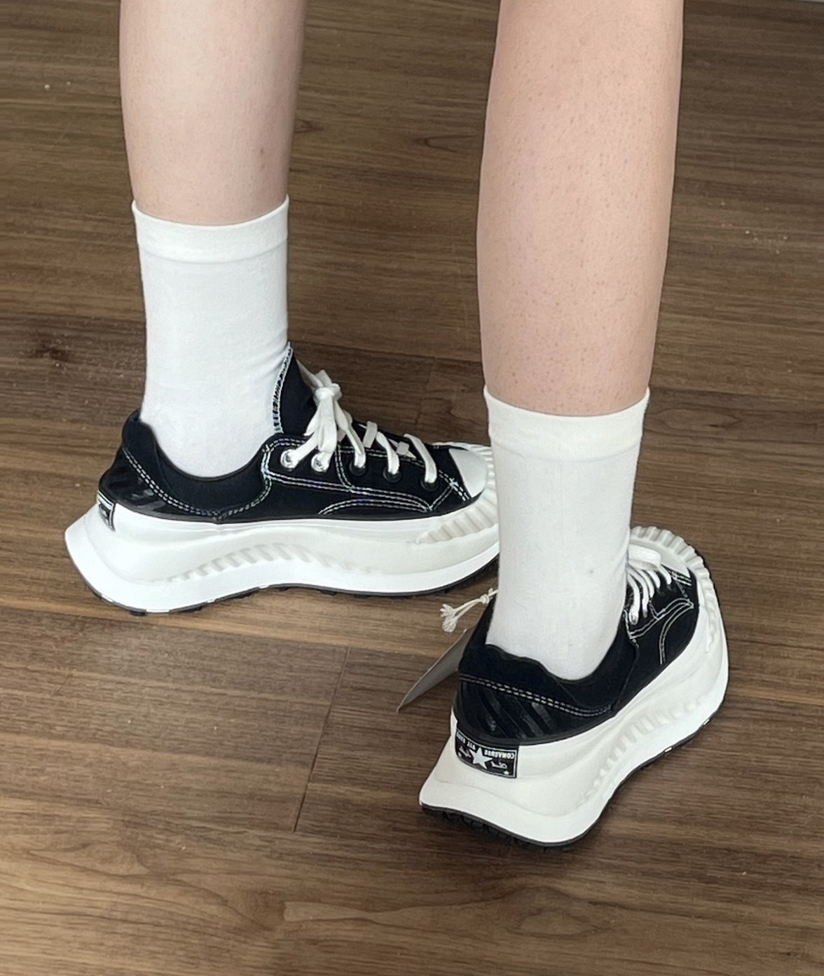 CONVERSE 男女 Chuck 70 AT-CX 低筒厚底帆布鞋 黑