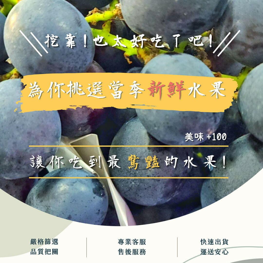 台灣Q彈紮實｜巨峰葡萄｜清新多汁