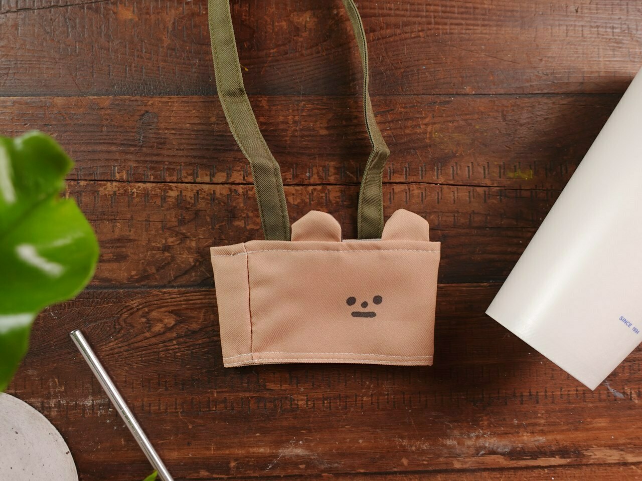 小黃間｜雙面造型飲料杯套｜Shadow熊＆熊貓