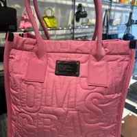 [S] MARC JACOBS 4S4HTT008H02-675 PLAIN LOGO CANVAS TOTE BAG,CANDY PINK, 196611116428 (SMJ301)
