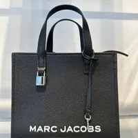 [S] MARC JACOBS 4R3HTT020H02-001 MINI GRIND LEATHER TOTE,BLACK, 196611111638 (SMJ309)
