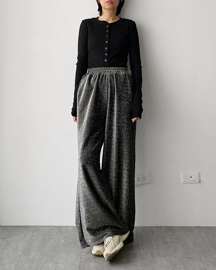 MFP-2512 銀蔥寬版長褲