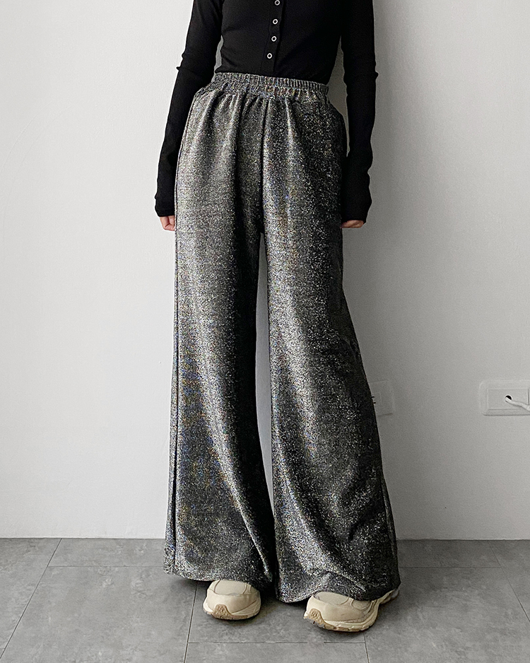 MFP-2512 銀蔥寬版長褲