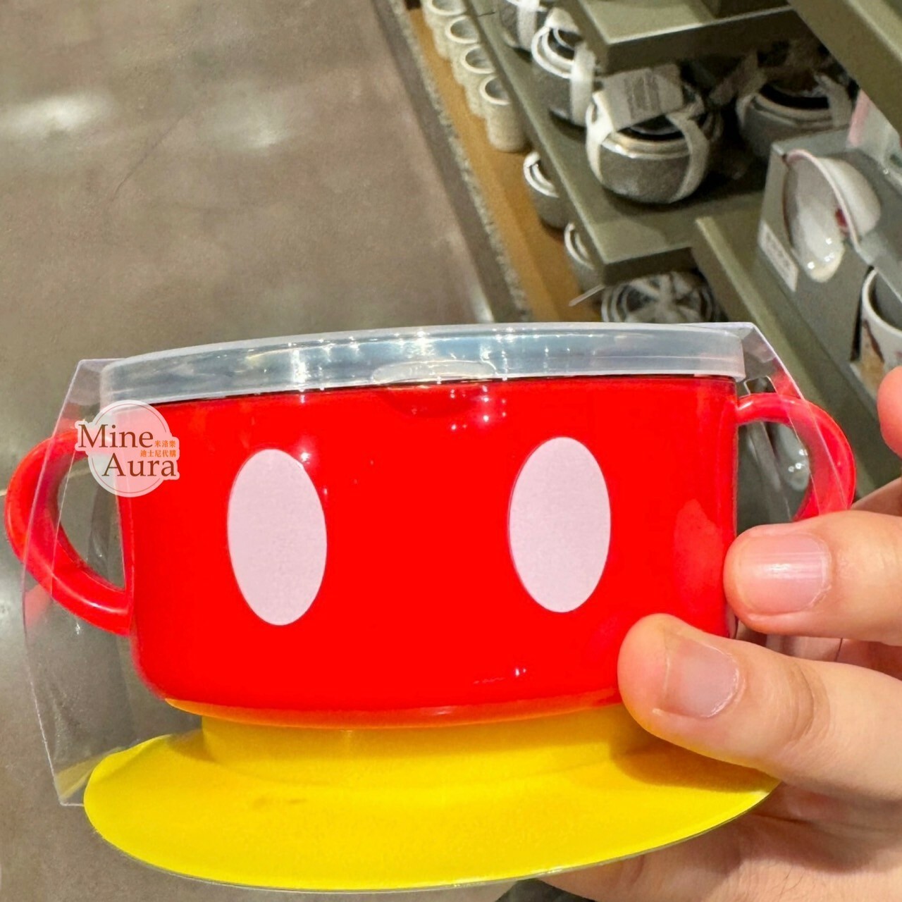 米奇 Mickey 圖案 圓形 吸盤碗 寶寶學習碗 -上海迪士尼樂園