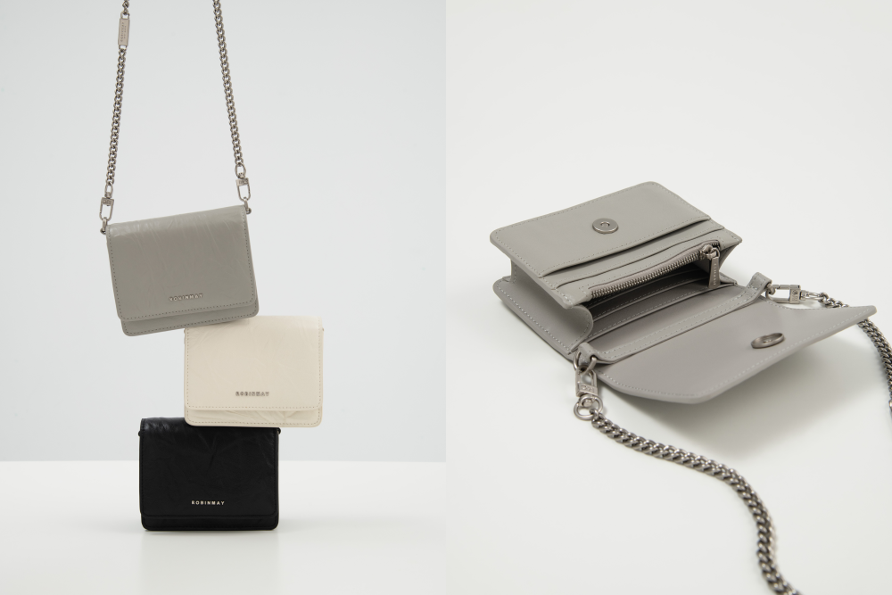 WOC包包包款式推薦：言花真皮鐵鍊包