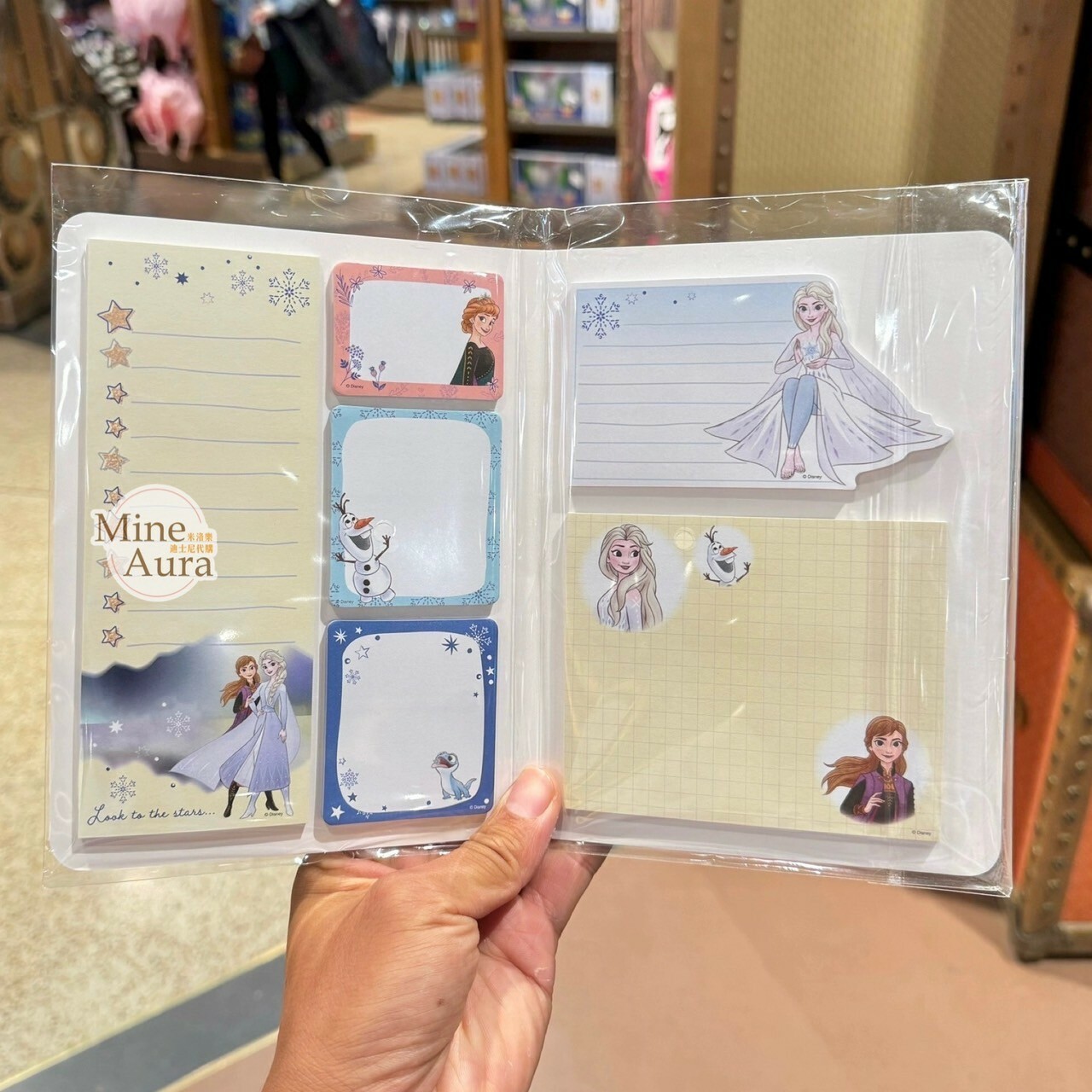 艾莎 Elsa 雪花 圖案 便條本 冰雪奇緣 Frozen -上海迪士尼樂園