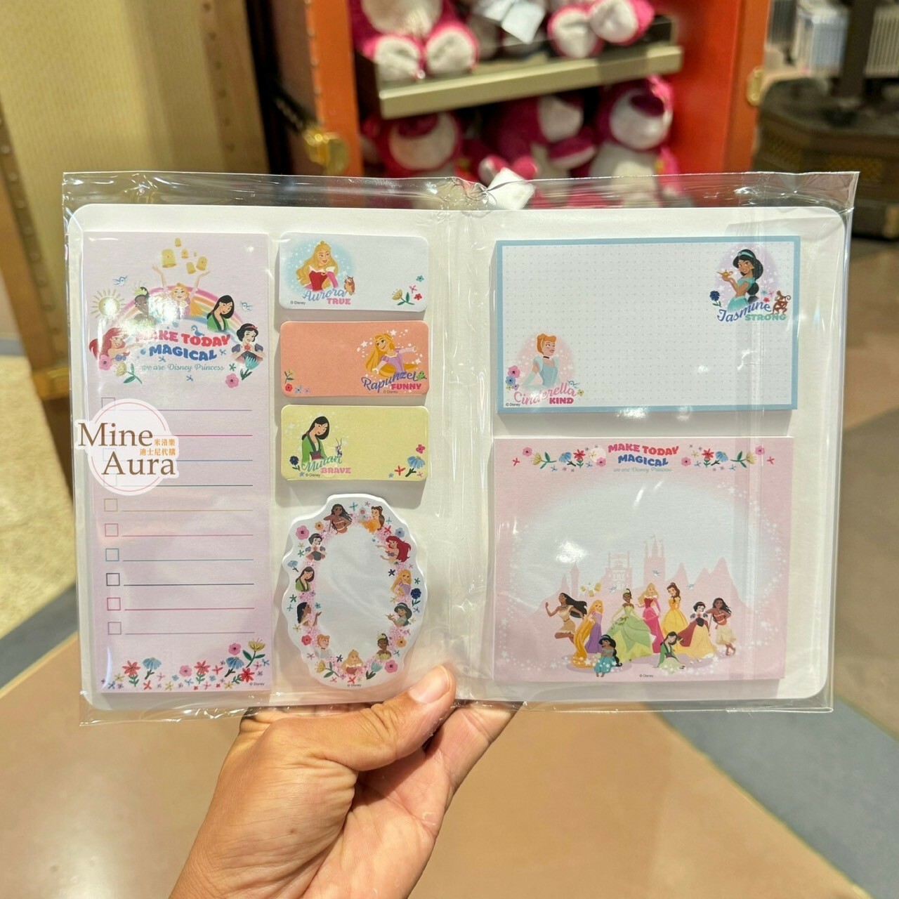 公主系列 Princess Line 公主集合 圖案 便條本 -上海迪士尼樂園