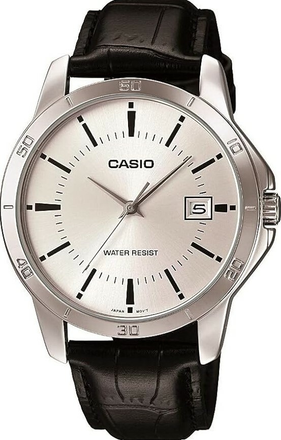 萬年鐘錶 - CASIO  復古金色皮革款男錶 MTP-V004L-7A  錶徑41.5MM