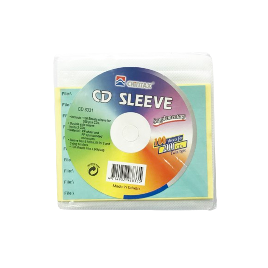 CD DVD光碟專用 厚棉套 100入 白 補充棉套 光碟棉套 不織布棉套 CD套 DVD套