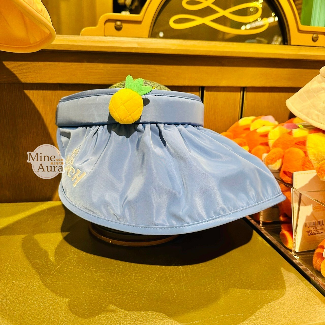 史迪奇 Stitch  刺繡大頭 鳳梨裝飾 造型 遮陽帽 帽子 星際寶貝 Lilo & Stitch -上海迪士尼樂園