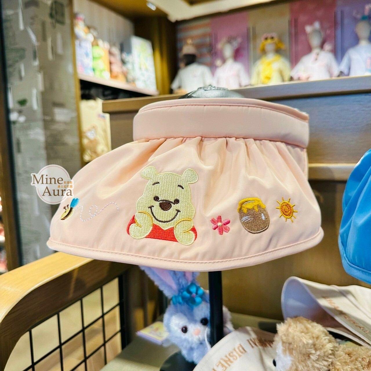 小熊維尼 Winnie the Pooh 刺繡大頭 造型 遮陽帽 帽子 -上海迪士尼樂園