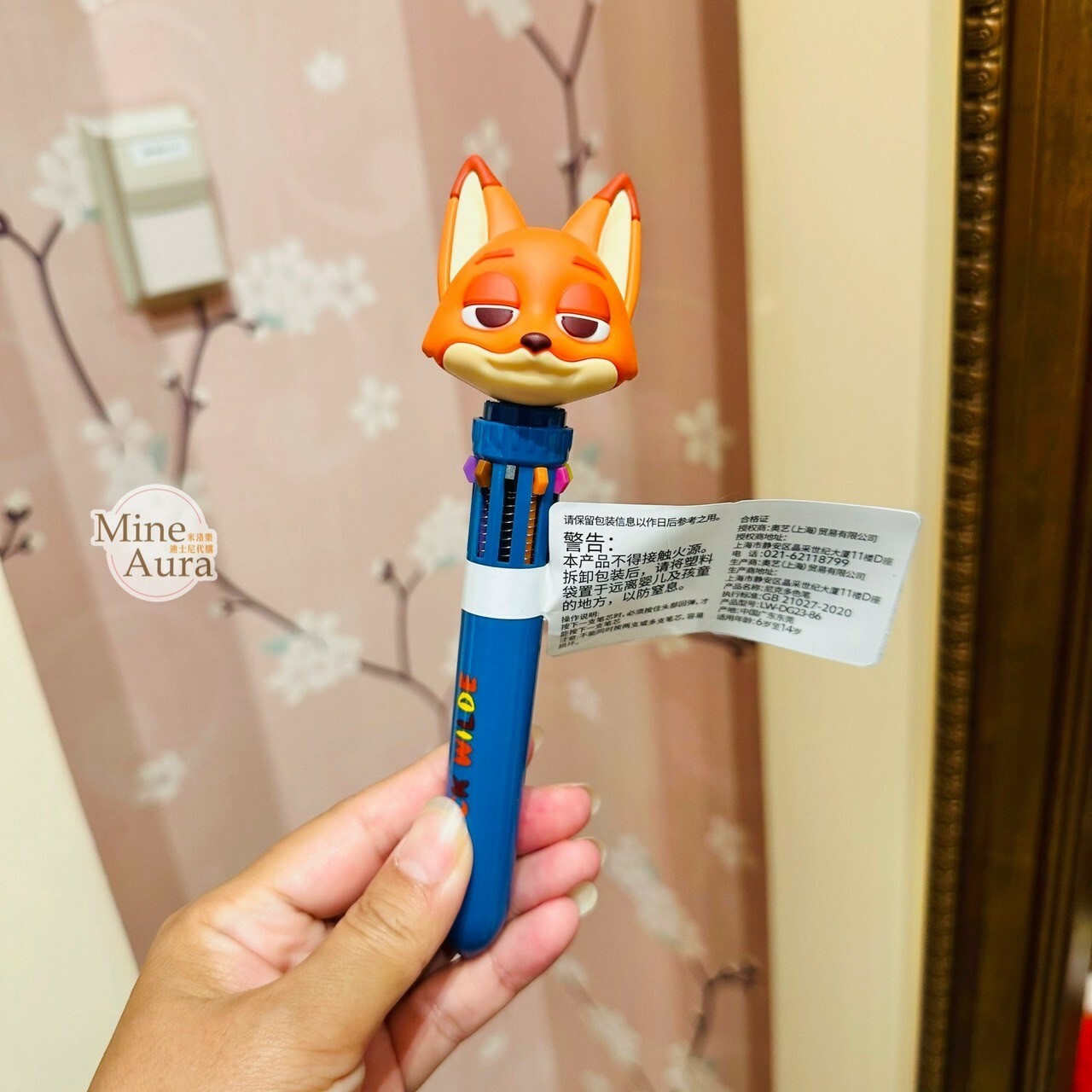 胡尼克 Nick 大頭 造型 多色 圓珠筆 動物方城市 Zootopia -上海迪士尼樂園