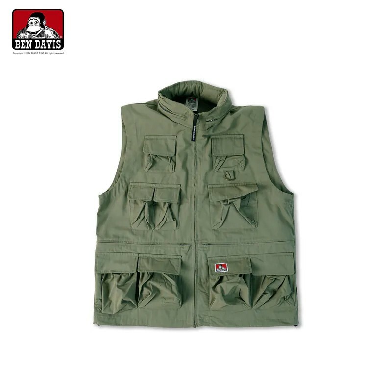 【 BEN DAVIS | HOODED UTILITY 可收納帽子多口袋戰術背心 - 2色 】