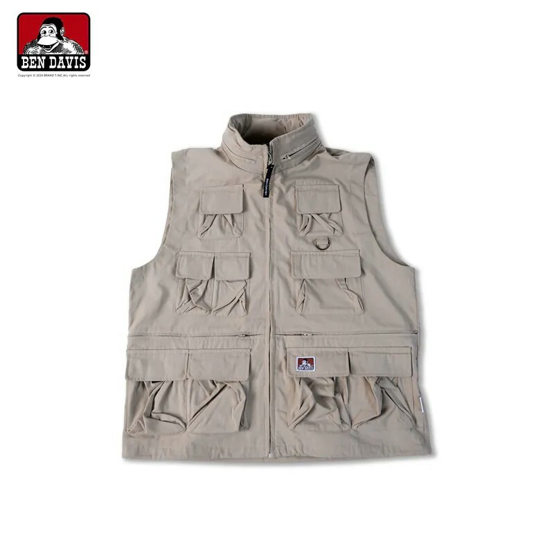 【 BEN DAVIS | HOODED UTILITY 可收納帽子多口袋戰術背心 - 2色 】