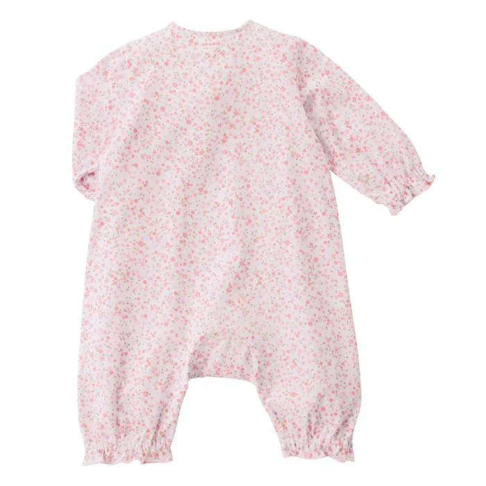 碎花小領子連身衣-粉