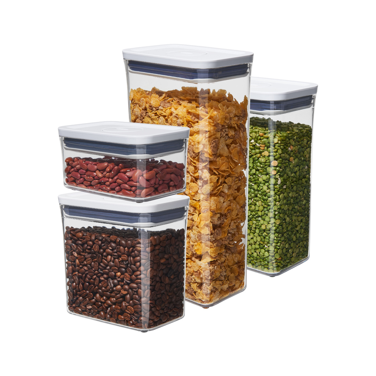 美國品牌OXO Good Grips 按鈕式儲物盒 -長方形 -11234400 / 500 / 600 / 700