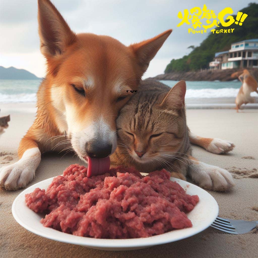 貓狗享用火雞肉骨泥_爆能火G_趕食髦