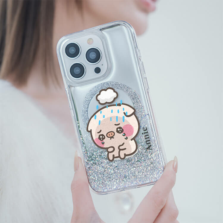 【授權聯名】厭世中的me (MagSafe磁吸) 閃耀鏡面殼 - (訂製名字) iPhone客製化手機殼