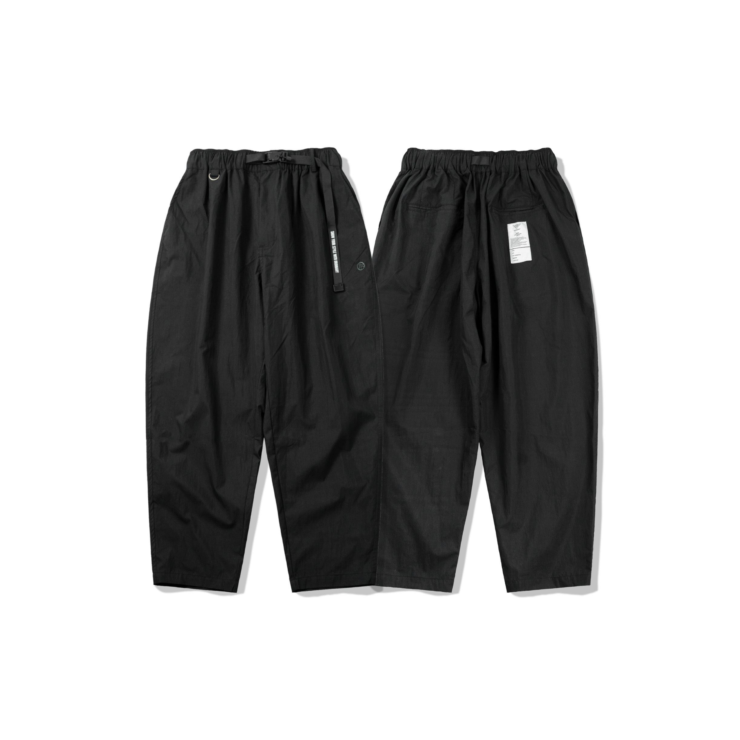 ORDINARY 抗撕裂調節磁扣寬鬆錐形休閒長褲