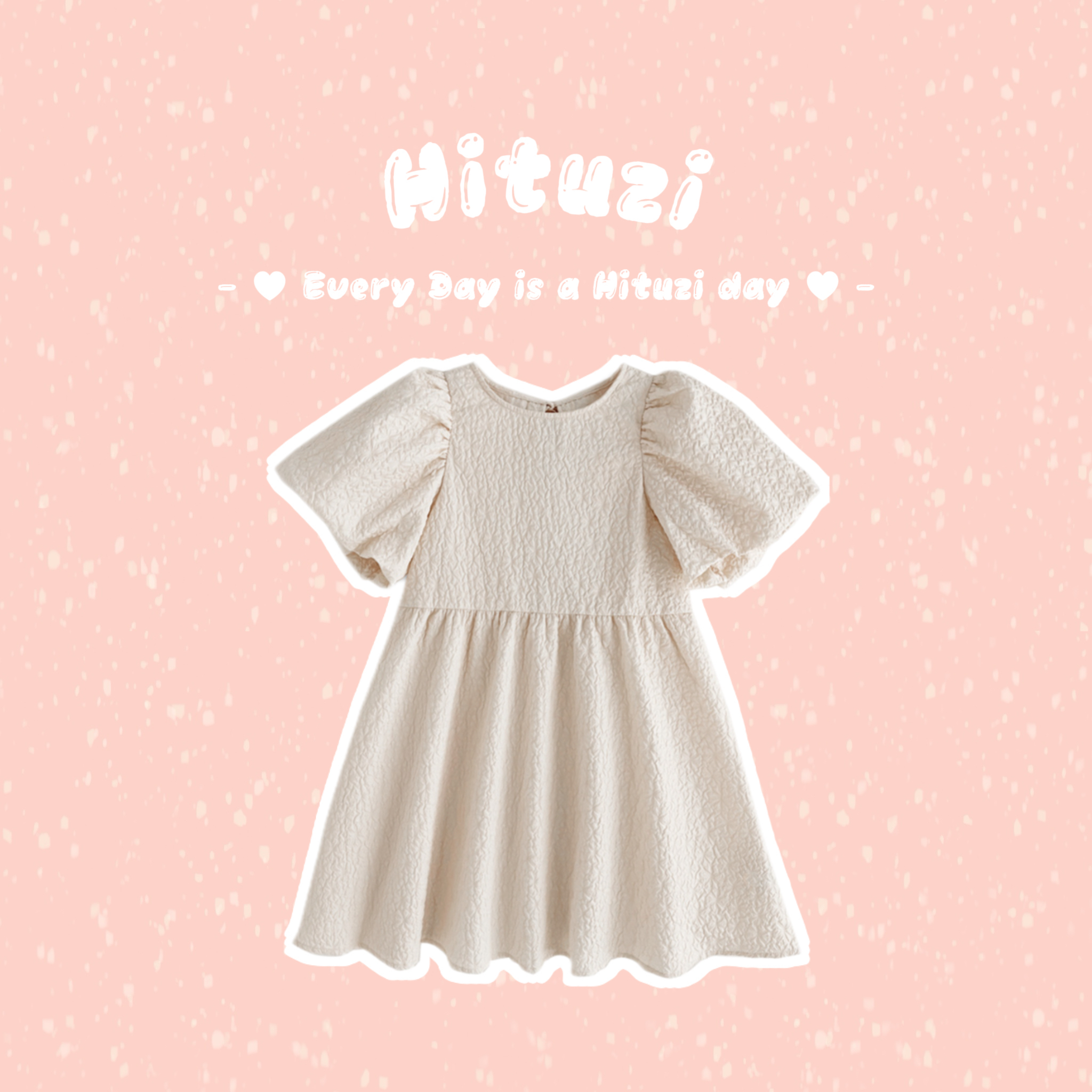 印花澎澎蝴蝶結洋裝