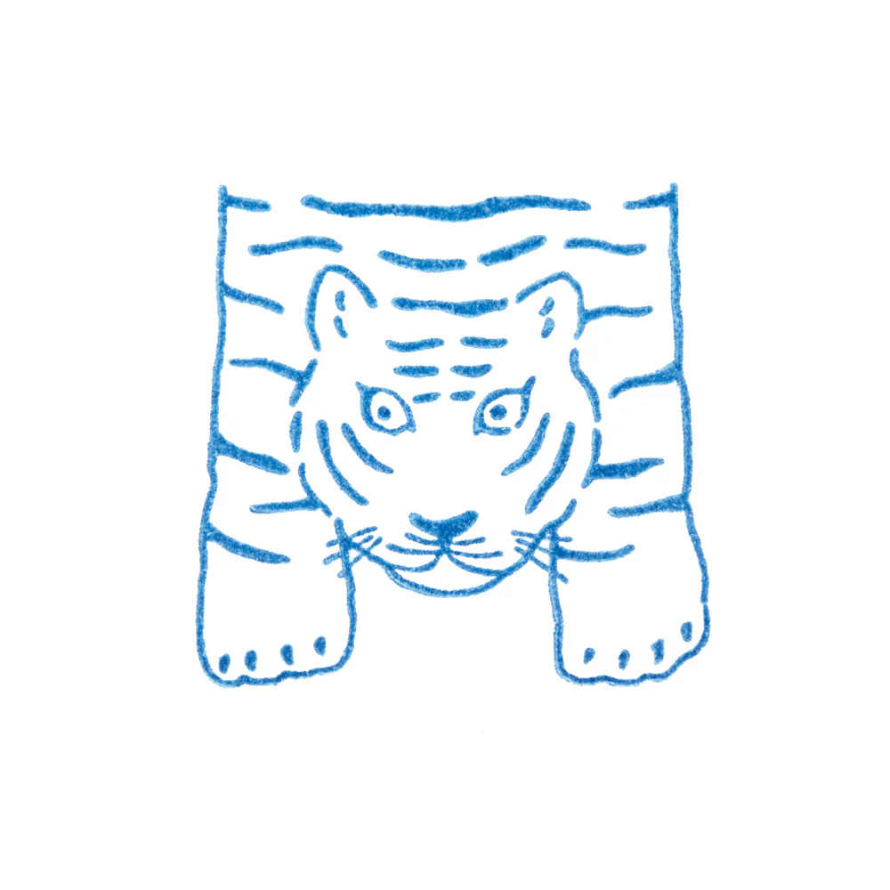 HITOTOKI 透明印章 單個 大尺寸 老虎｜KING JIM 日本