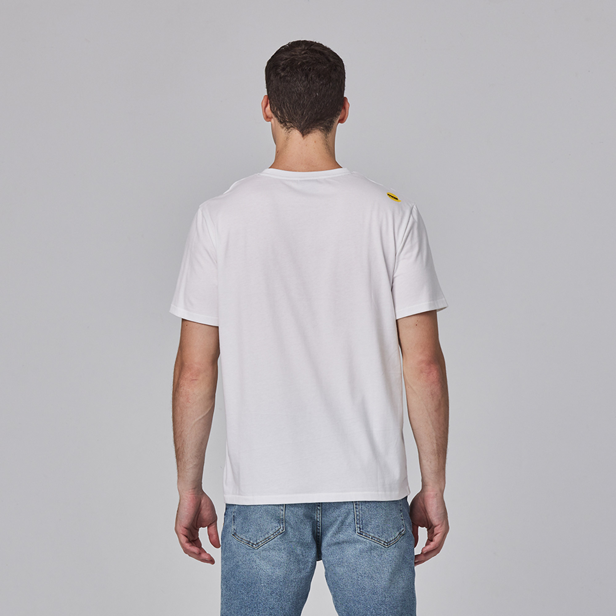 moz瑞典 招財駝鹿 舒適柔棉 100%純棉短T-經典白(亞洲版)男款