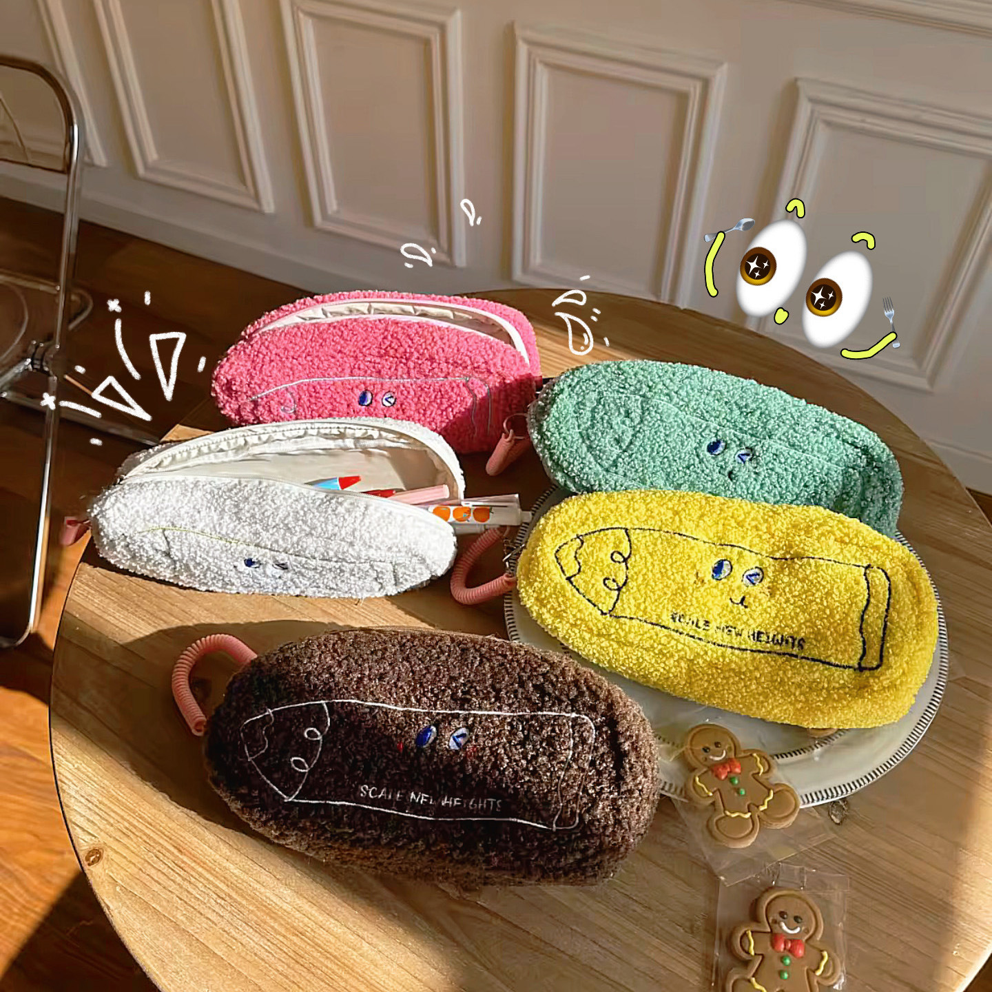 《4036》鉛筆造型毛絨絨拉鍊收納袋