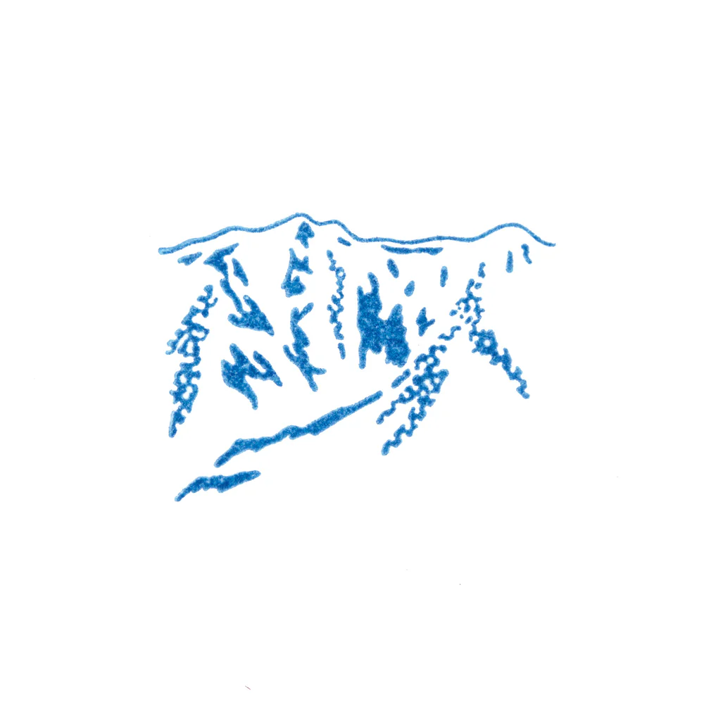 HITOTOKI 透明印章 單個 大尺寸 山脈｜KING JIM 日本