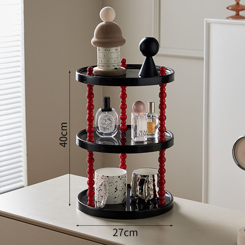 《4037》溫馨奶油風珠珠多層置物展示架