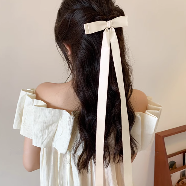 Sweet Extra-long Ribbon Hair Clip