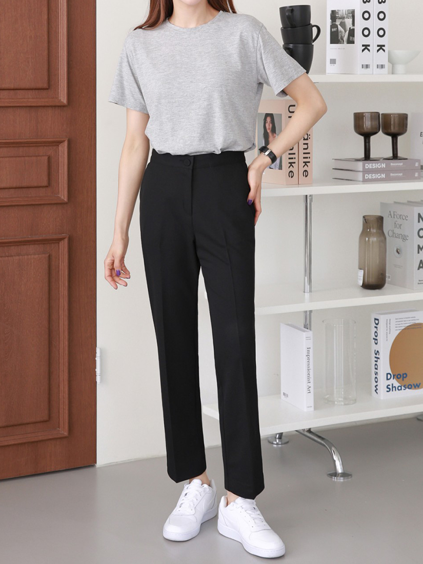 [福利品] 夏季螞蟻腰直筒西裝褲 [ 米色 / M ]