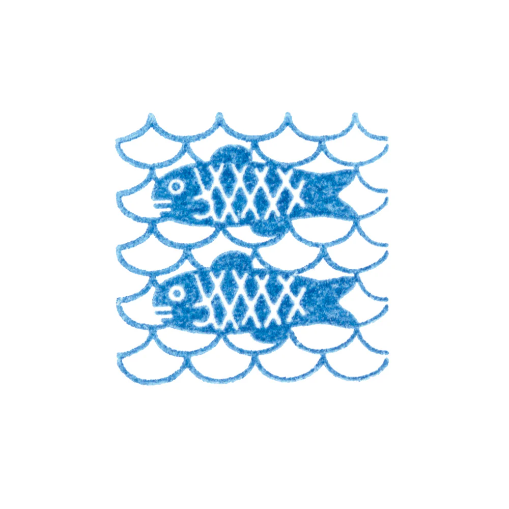 HITOTOKI 透明印章 單個 小尺寸 魚兒｜KING JIM 日本