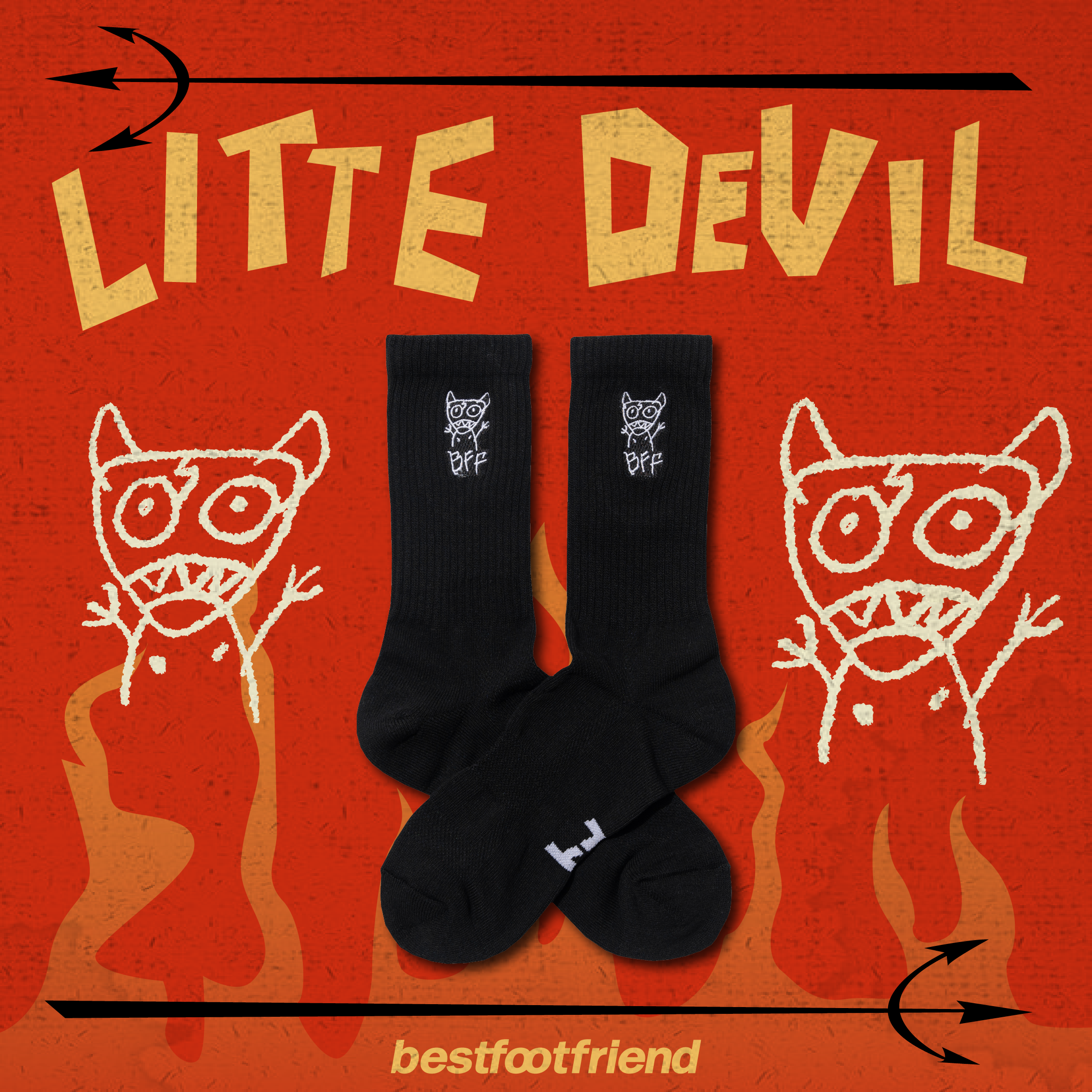 【Focus Store】現貨秒發 BFF Little Devil "Black" 黑色 小惡魔長襪 BF24005-BK