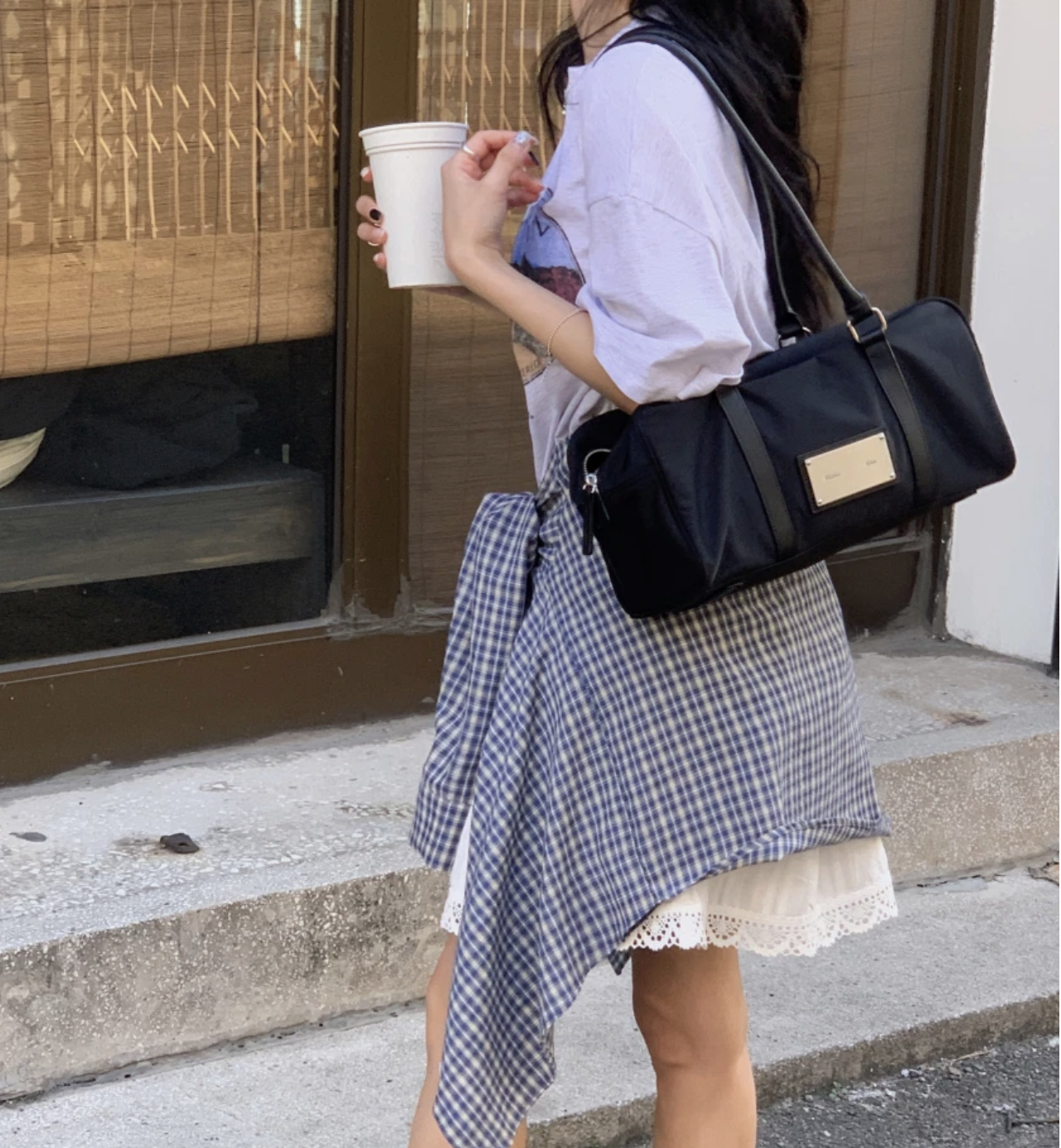 ショルダーバッグ・ポシェット [MATINKIM]sporty tote bag in light gray MUSINSA | MATIN KIM SPORTY TOTE BAG IN LIGHT GRAY