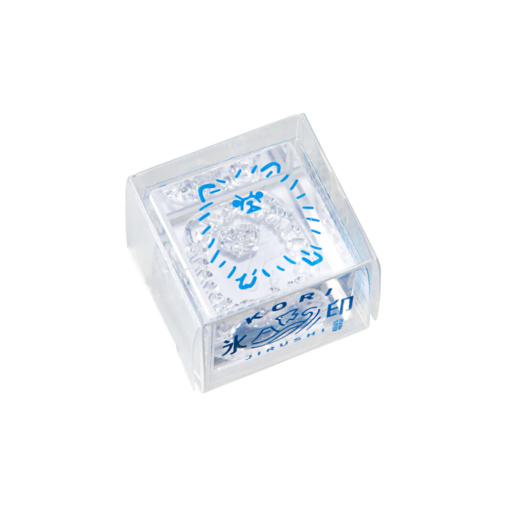 HITOTOKI 冰塊 透明印章 單個 小尺寸 博美犬｜KING JIM 日本